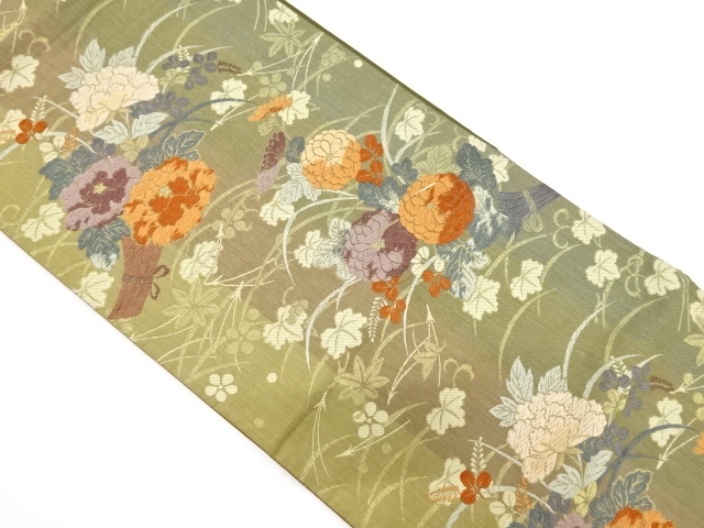 7213209: JAPANESE KIMONO / VINTAGE FUKURO OBI / SILK / WOVEN